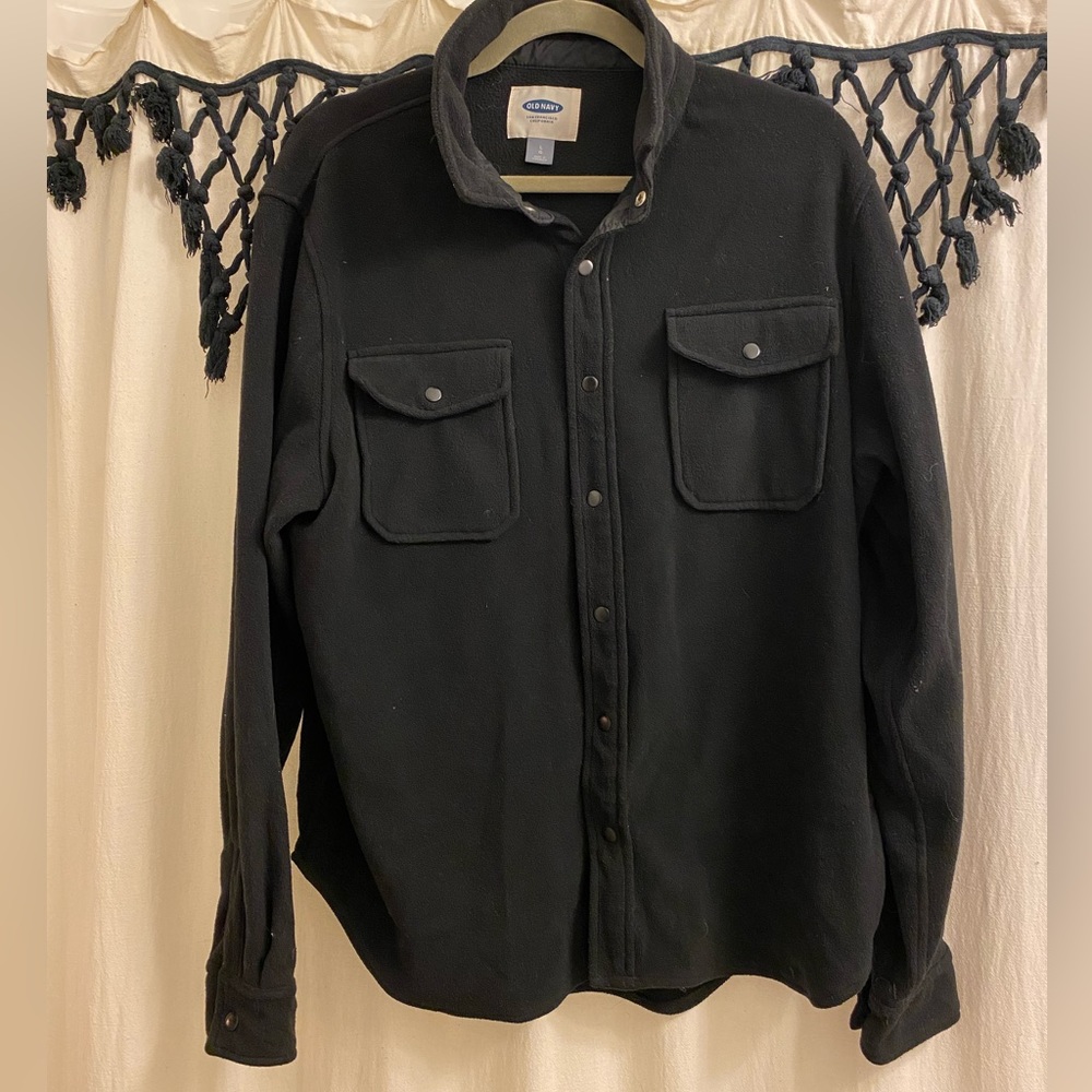 Long sleeve fleece overshirt